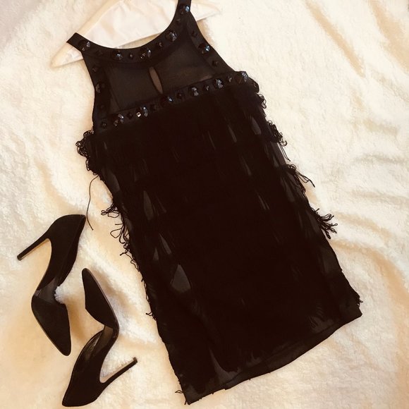 Arden B Dresses & Skirts - Arden B. Fringed Black Dress #flapper #halloween